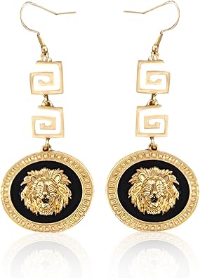 Lion Head Stud Earrings