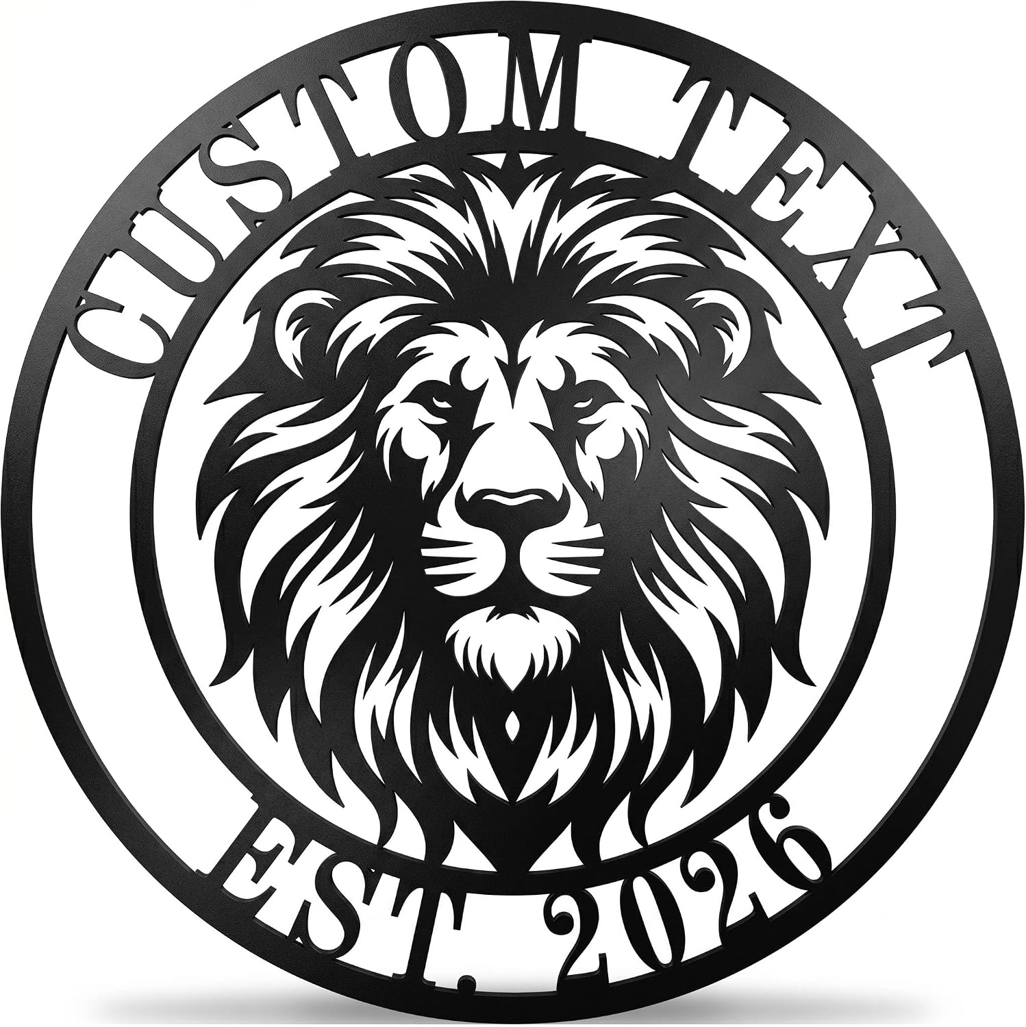 Personalized Lion Metal Sign