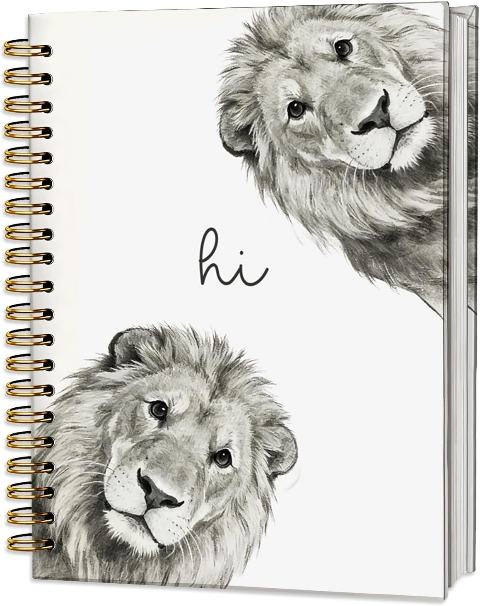 Lion Gifts, Funny Animal Notebook